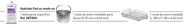 cesta de acero inoxidable para fresas