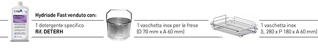 vaschetta inox per le frese